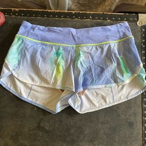 Blue patterned lulu shorts